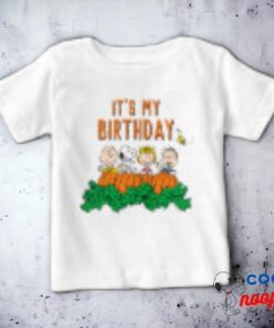 Charlie Brown And Gang Pumpkin Birthday Baby T Shirt 8