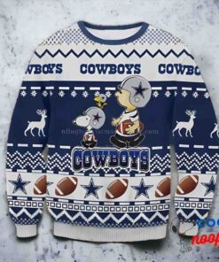 Charlie Brown And Snoopy Dallas Cowboys Ugly Christmas Sweater 1