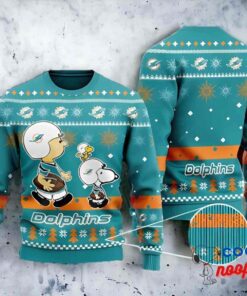 Charlie Brown Minnesota Dolphins Snoopy Ugly Christmas Sweater 1