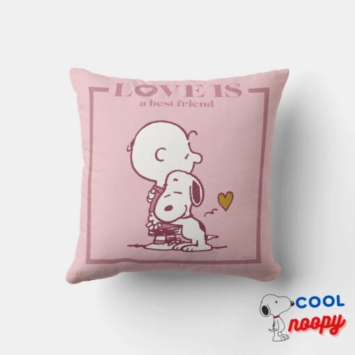 Charlie Brown Snoopy Love Is A Best Friend Throw Pillow 4