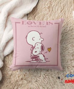 Charlie Brown Snoopy Love Is A Best Friend Throw Pillow 8