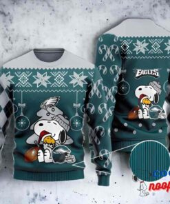 Charlie Brown Snoopy Philadelphia Eagles Ugly Christmas Sweater 1