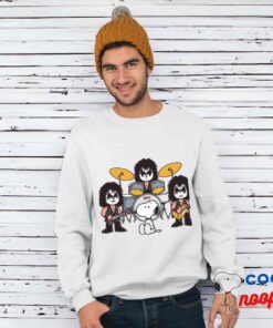 Cheerful Snoopy Kiss Rock Band T Shirt 1
