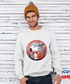 Cheerful Snoopy Nightmare Before Christmas Movie T Shirt 1