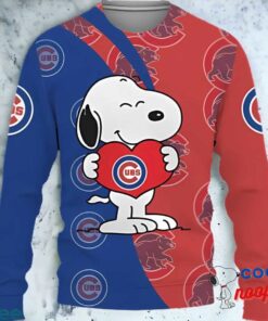 Chicago Cubs Snoopy Cute Heart Knitted Xmas Sweater 1