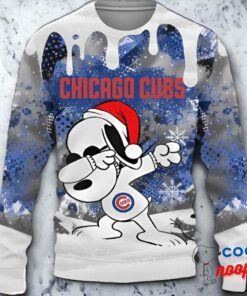 Chicago Cubs Snoopy Dabbing The Peanuts Christmas Gift Ugly Christmas Sweater 1