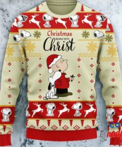 Christmas Begin With Christ Snoopy Ugly Christmas Sweater Christmas Gift 1