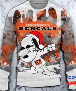 Cincinnati Bengals Snoopy Dabbing The Peanuts Christmas Gift Ugly Christmas Sweater 1