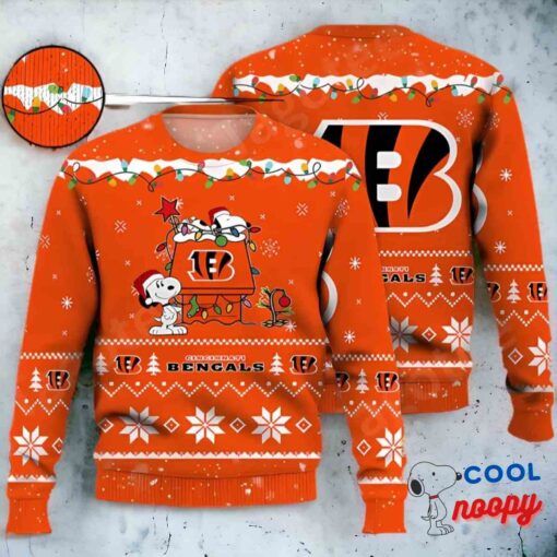 Cincinnati Bengals Snoopy Nfl Ugly Christmas Sweater 1