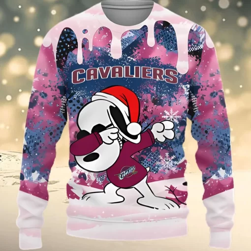 Cleveland Cavaliers Snoopy Dabbing The Peanuts Sports Christmas Ugly Christmas Sweater 1