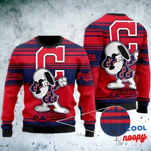Cleveland Indians Snoopy Aop Ugly Christmas Sweater Christtmas Holiday Gift Gift 1