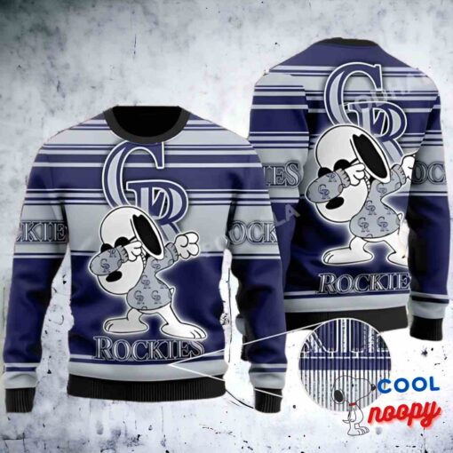 Colorado Rockies Mlb Snoopy Lover Ugly Christmas Sweater 1