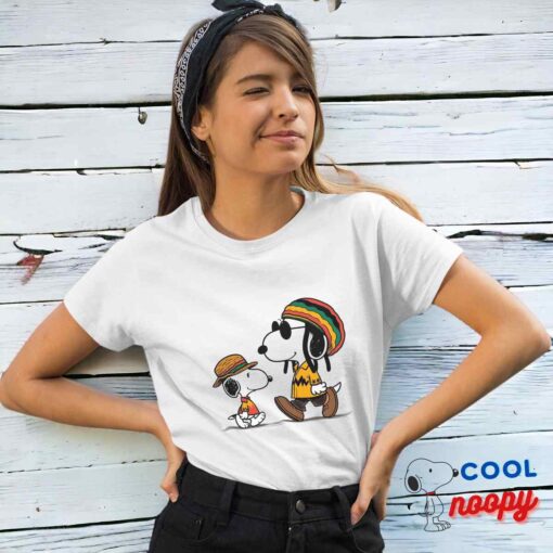 Colorful Snoopy Bob Marley T Shirt 4
