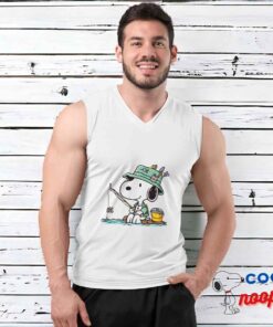 Colorful Snoopy Fishing T Shirt 3