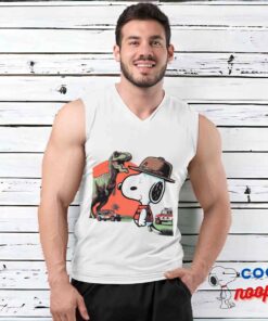 Colorful Snoopy Jurassic Park T Shirt 3