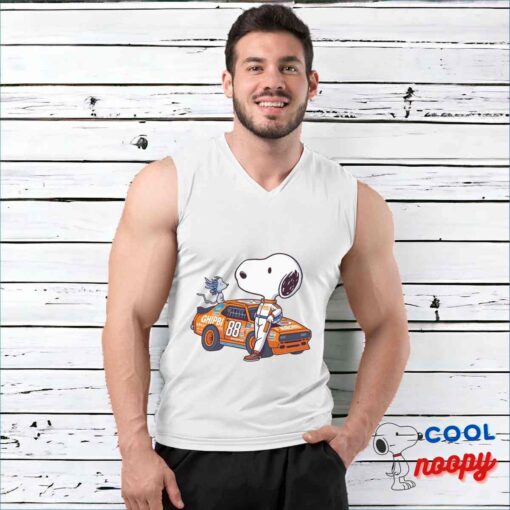Colorful Snoopy Nascar T Shirt 3