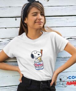 Comfortable Snoopy Coors Banquet Logo T Shirt 4