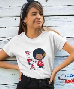 Comfortable Snoopy Kansas City Chiefs Logo T Shirt 4