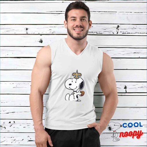 Comfortable Snoopy New Orleans Saints Logo T Shirt 3