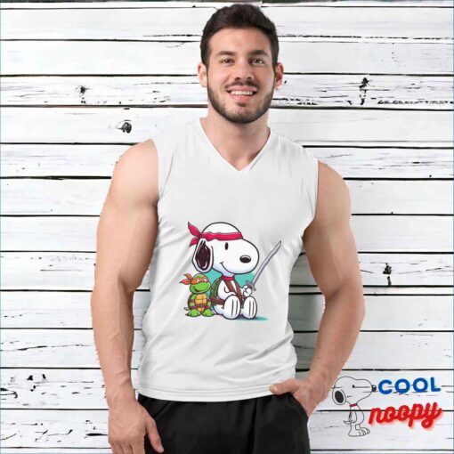 Comfortable Snoopy Ninja Turtle T Shirt 3