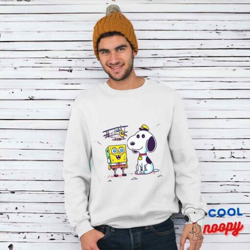 Comfortable Snoopy Spongebob Movie T Shirt 1