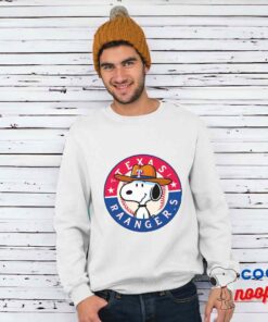 Cool Snoopy Texas Rangers Logo T Shirt 1