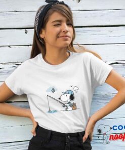 Creative Snoopy Fishing T Shirt 4