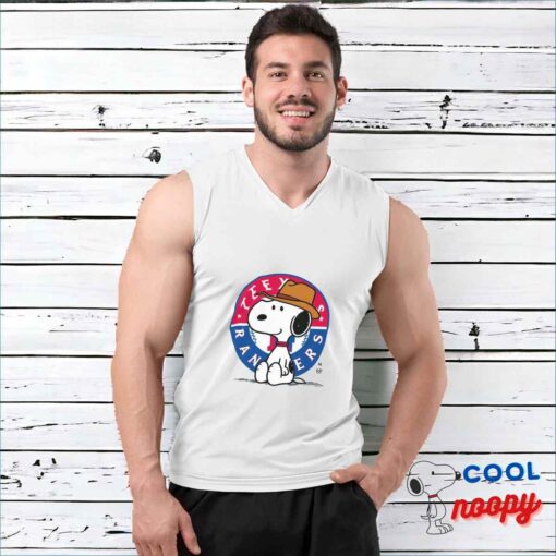 Creative Snoopy Texas Rangers Logo T Shirt 3