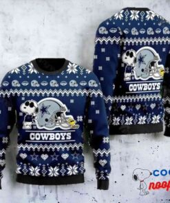 Dallas Cow Boys Cute The Snoopy Show Football Helmet Ugly Christmas Sweater 1