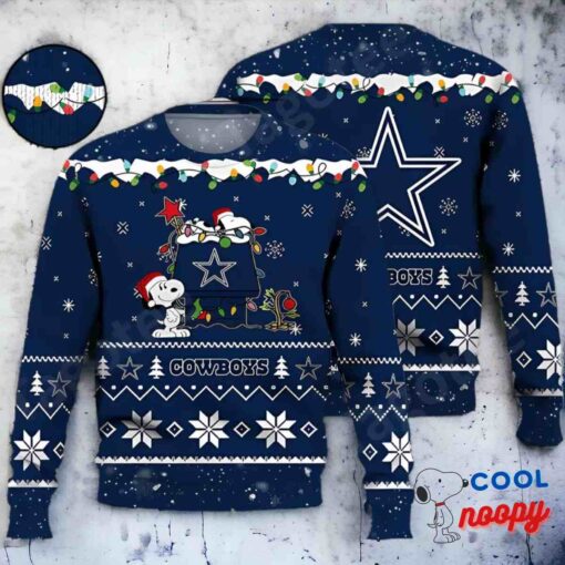 Dallas Cowboys Snoopy Nfl Ugly Christmas Sweater 1