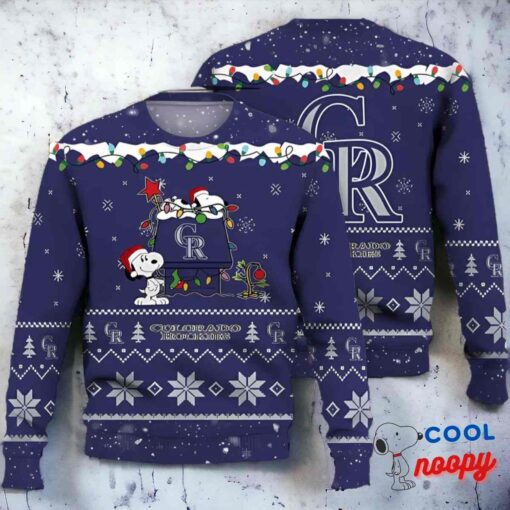 Dallas Mavericks Snoopy Christmas Light Woodstock Snoopy Navy Ugly Christmas Sweater 1