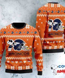 Denver Broncos Cute The Snoopy Show Football Helmet Ugly Xmas Sweater 1