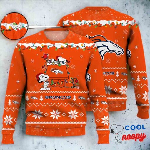Denver Broncos Snoopy Nfl Ugly Christmas Sweater 1