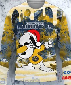 Denver Nuggets Snoopy Dabbing The Peanuts Sports Ugly Christmas Sweater 1