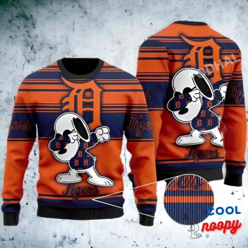 Detroit Tigers Mlb Snoopy Lover Ugly Christmas Sweater 1