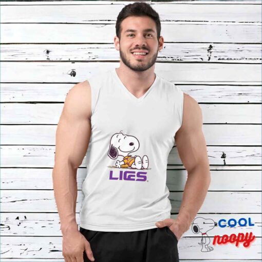 Discount Snoopy Lsu Tigers Logo T Shirt 3