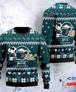 Eagles Christmas Sweater Snoopy Woodstock Football Helmet Philadelphia Eagles Gift 1
