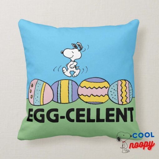 Egg Cellent Snoopy Easter Throw Pillow 6