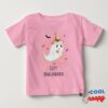 Elegant Minimalist Snoopy Happy Halloween Pink Baby T Shirt 8