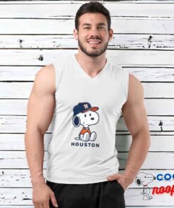 Excellent Snoopy Houston Astros Logo T Shirt 3