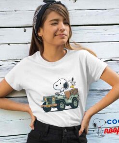 Excellent Snoopy Jeep T Shirt 4