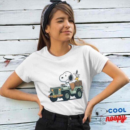 Excellent Snoopy Jeep T Shirt 4