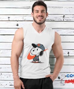 Excellent Snoopy Nike Logo T Shirt 3