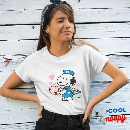 Excellent Snoopy Nursing T Shirt 4