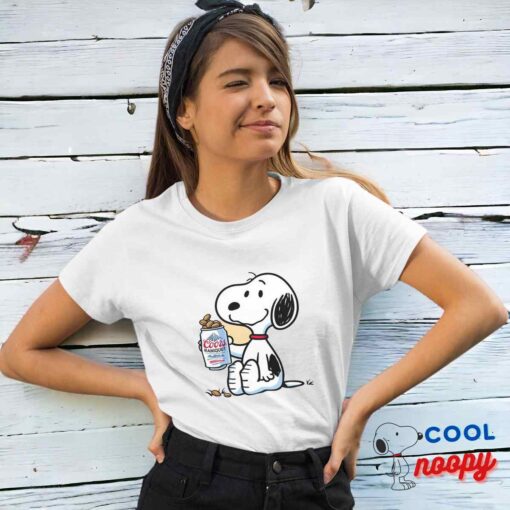 Exciting Snoopy Coors Banquet Logo T Shirt 4