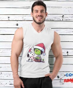 Exciting Snoopy Grinch Movie T Shirt 3