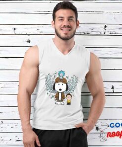 Exciting Snoopy Rick And Morty T Shirt 3