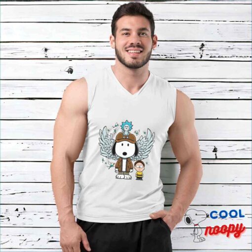 Exciting Snoopy Rick And Morty T Shirt 3