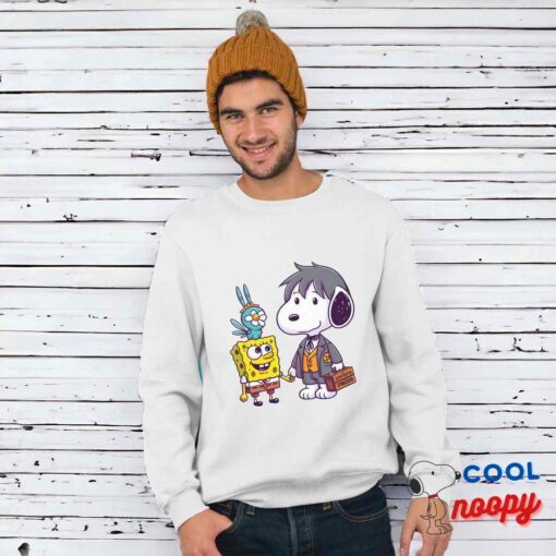 Exciting Snoopy Spongebob Movie T Shirt 1