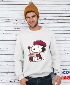 Exquisite Snoopy Maroon Pop Band T Shirt 1